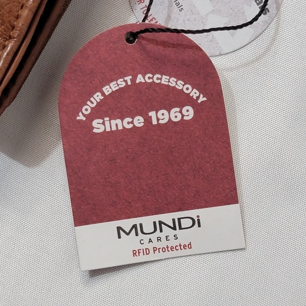 Mundi Womens Brown Mini Safe Keeper Bifold Wallet With RFID Blocking Technology